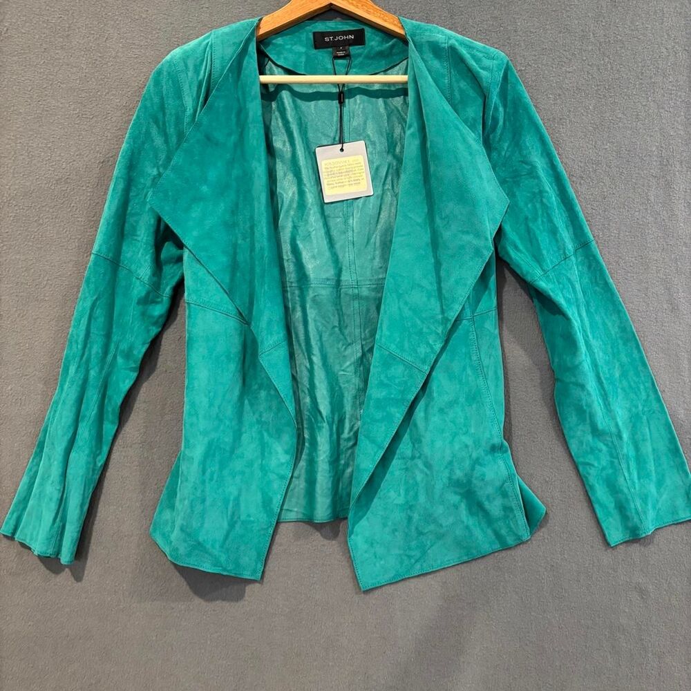 St. John genuine suede draped jacket